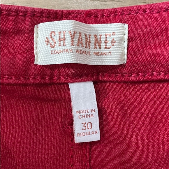 Shyanne Red Flare Bell Bottoms Denim Jeans Hippie Western Country Women's 30 - Picture 10 of 15